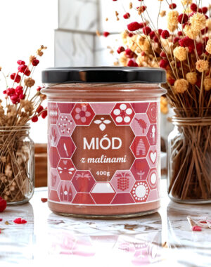 Miód z malinami 400g