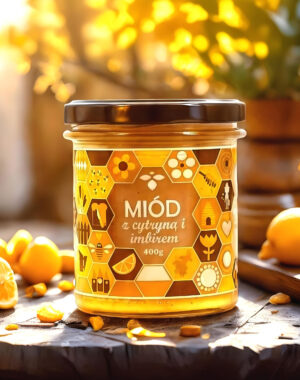 Miód z cytryną i imbirem 400g