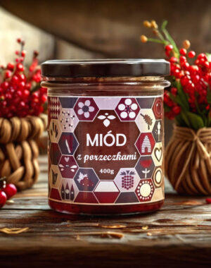 Miód z porzeczkami 400g