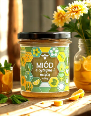 Miód z cytryną i miętą 400g